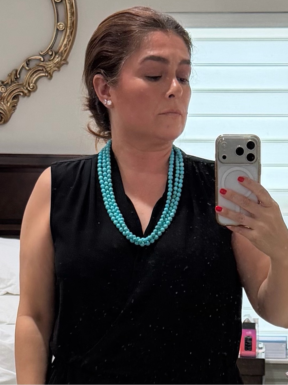 Turquoise Necklace Beaded Multiway Necklace Women Jewelry - Picture 4 of 9